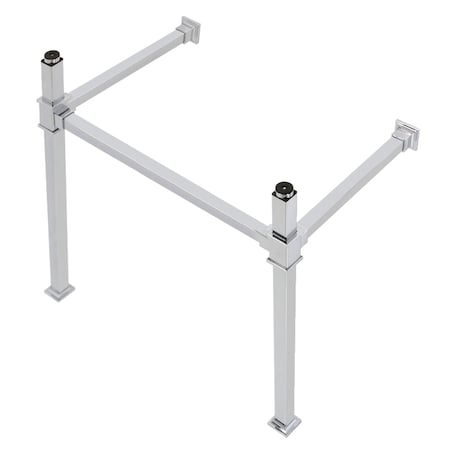 Kingston Brass VPB3328SQ1 28-Inch Stainless Steel Console Sink Legs, Polished Chrome VPB3328SQ1